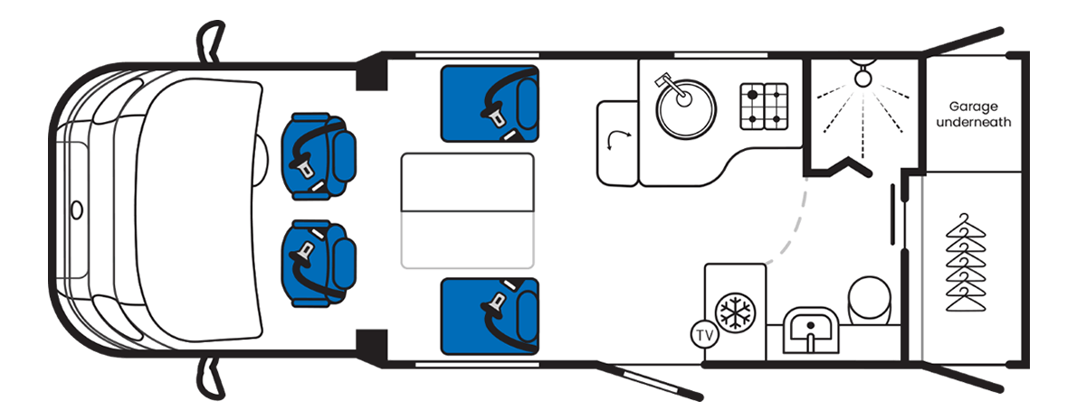 Layout Travelling Seats