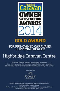 Practical Caravan Pre-Owned Caravans: Supplying Dealer Gold Award 2014