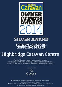 Practical Caravan New Caravans: Supplying Dealer Silver Award 2014